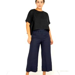 Navy Cotton Canvas Florence Pant M-T